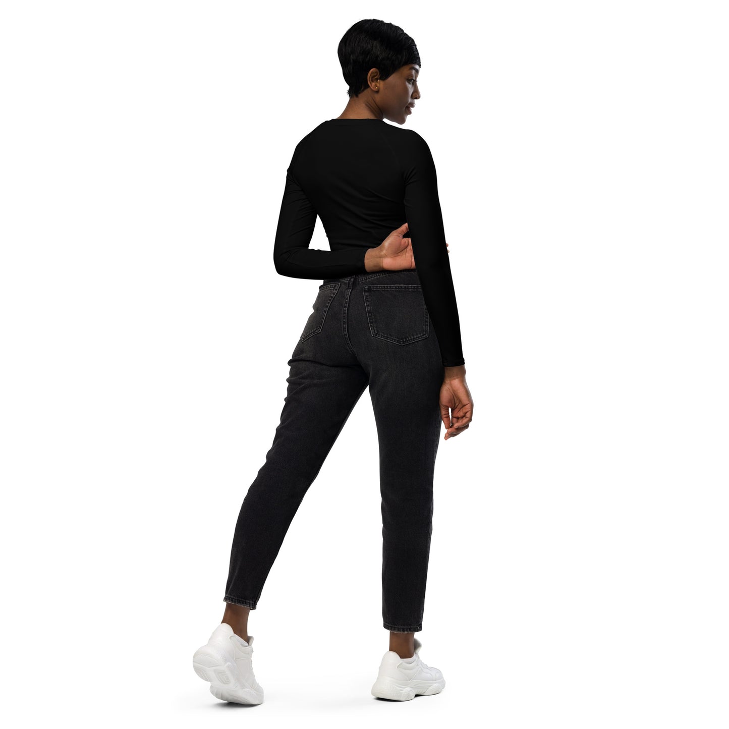 Talk to me nice long-sleeve crop top
