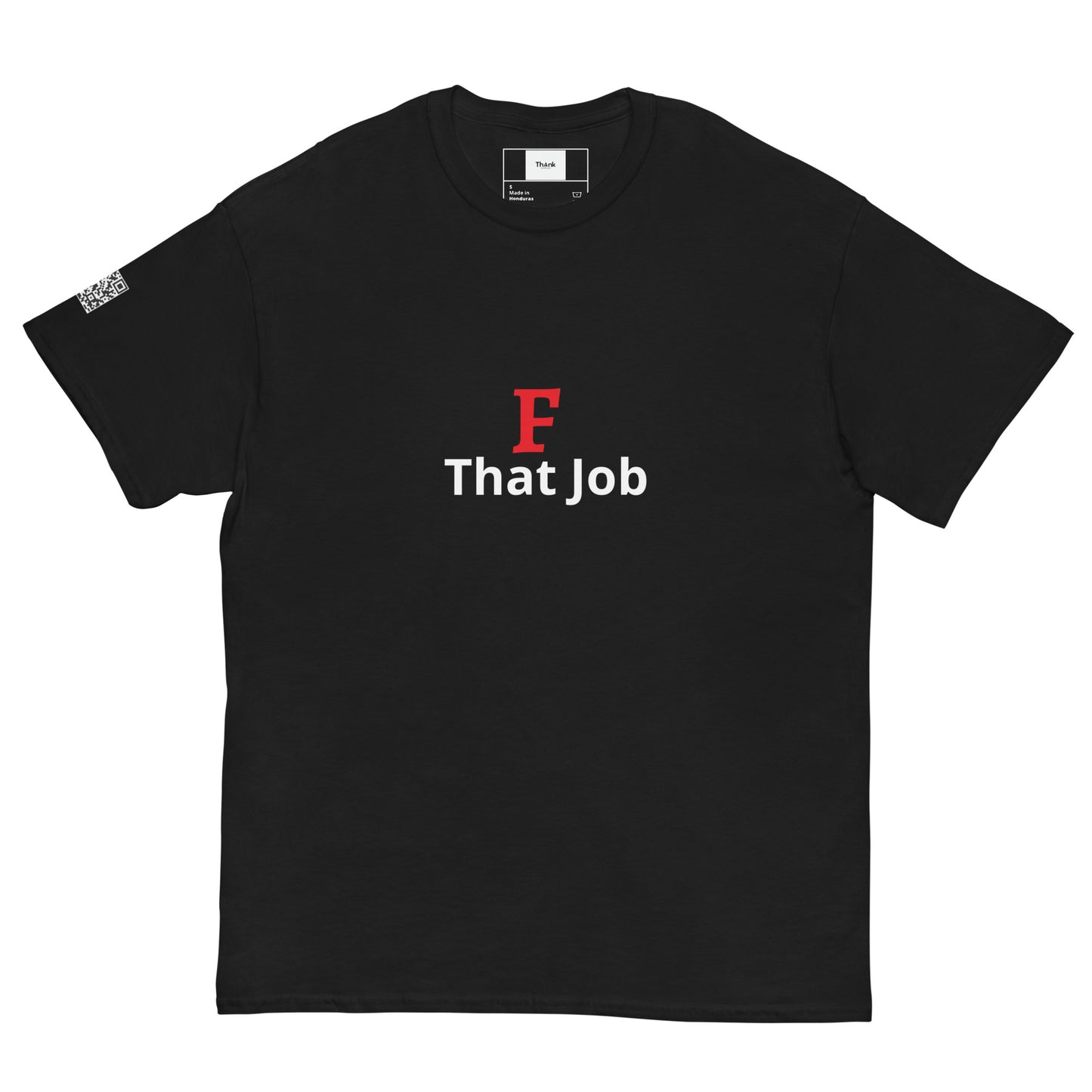 F that job Men's classic black tee