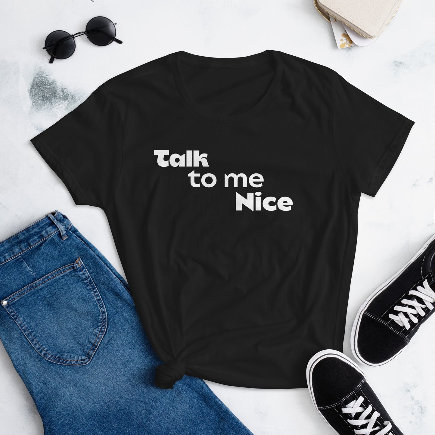 Talk to me Nice women's short sleeve t-shirt